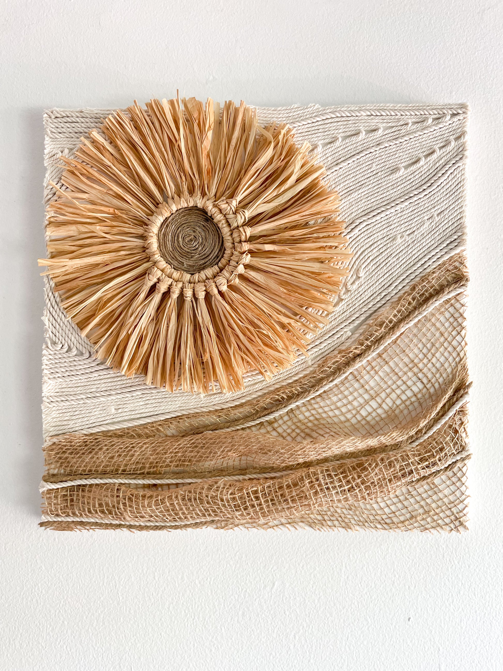 Closeup view of Rustic Beauty modern art on canvas