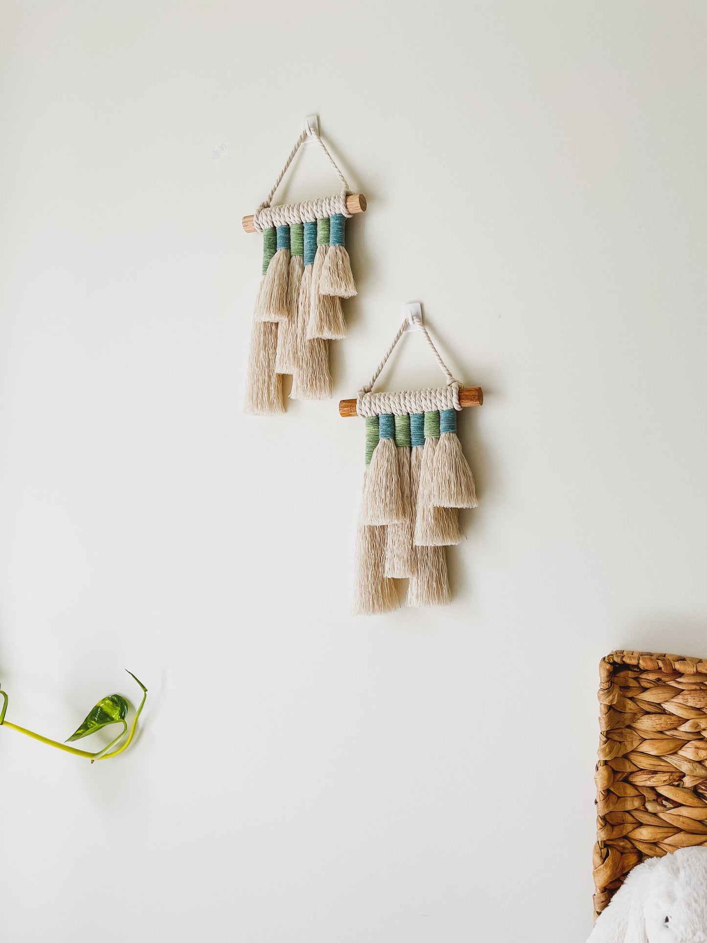 Ocean Breeze Mini wall hangings hanged on a wall - close up photo